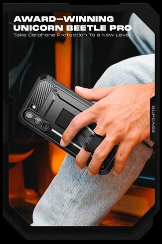 حافظة SupCase خارجية لهاتف سامسونج جالاكسي S23+Plus 5G حافظة هاتف محمول ممتصة للصدمات غطاء حماية متين [Unicorn Beetle Pro] بدون واقي شاشة مع مشبك حزام وحامل (أسود) in Kuwait