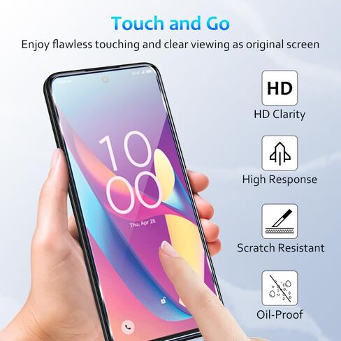 【عبوتان】 متوافق مع واقي الشاشة الزجاجي المقوى TCL 50 XL 5G صلابة 9H ومضاد للخدش وسهل التركيب in Saudi Arabia