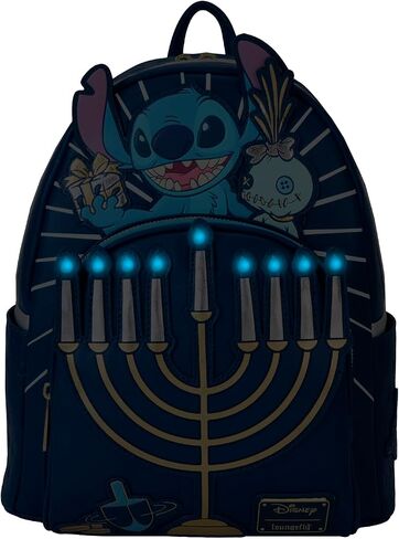 حقيبة ظهر صغيرة من Loungefly Disney Lilo & Stitch Light Up Menorah Stitch in Saudi Arabia
