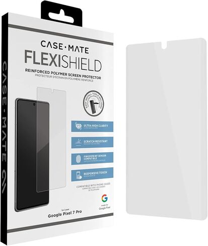 Case-Mate Google Pixel 7 Pro Screen Protector [6.7 Inch] Durable & Soft FlexiShield Film with Anti Scratch, Shatter Protection, Smooth Touch, High Clarity, Case Friendly, Easy Apply, Bubble Free, Thin in Saudi Arabia