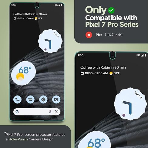واقي شاشة Case-Mate Google Pixel 7 Pro [6.7 بوصة] طبقة مرنة متينة وناعمة مع مقاومة للخدش، حماية من الكسر، لمسة ناعمة، وضوح عالي، سهل الاستخدام، خالي من الفقاعات، رفيع in Kuwait