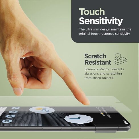 واقي شاشة Case-Mate Google Pixel 7 Pro [6.7 بوصة] طبقة مرنة متينة وناعمة مع مقاومة للخدش، حماية من الكسر، لمسة ناعمة، وضوح عالي، سهل الاستخدام، خالي من الفقاعات، رفيع in Kuwait