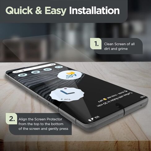واقي شاشة Case-Mate Google Pixel 7 Pro [6.7 بوصة] طبقة مرنة متينة وناعمة مع مقاومة للخدش، حماية من الكسر، لمسة ناعمة، وضوح عالي، سهل الاستخدام، خالي من الفقاعات، رفيع in Kuwait