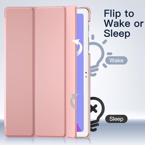 JETech Case for Samsung Galaxy Tab A7 10.4-Inch 2020 (SM-T500/T505/T507), NOT for Tab A7 Lite, Slim Translucent Back Tri-Fold Folio Stand Protective Tablet Cover, Auto Wake/Sleep (Black) in Saudi Arabia