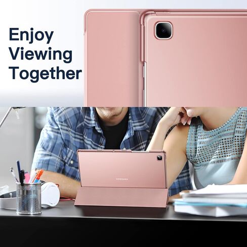 JETech Case for Samsung Galaxy Tab A7 10.4-Inch 2020 (SM-T500/T505/T507), NOT for Tab A7 Lite, Slim Translucent Back Tri-Fold Folio Stand Protective Tablet Cover, Auto Wake/Sleep (Black) in Saudi Arabia