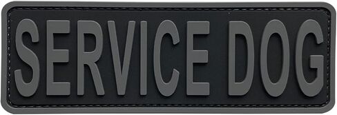 Service Dog Patch PVC Gold Yellow 6x2 inches Hook Back K9 Working Dog in Training PVC Tactical for Tactical Vest Harness K9 Collar (Black and Yellow, 6"x2") in Kuwait