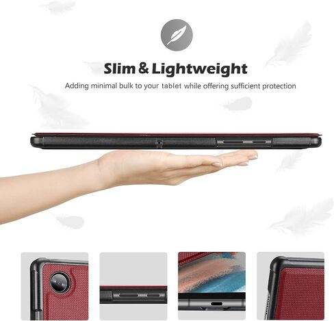 ProCase Case for Galaxy Tab A8 10.5 2022 Release SM-X200 X205 X207, Slim Stand Protective Case Smart Folio Cover for Galaxy Tab A8 10.5 Inch 2022 Model -Black in Saudi Arabia