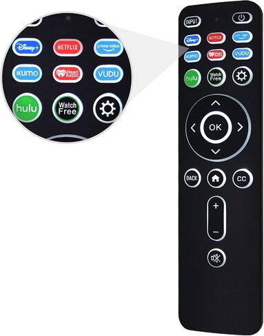 Universal Backlit Remote XRT260 for All Vizio Smart TVs with Shortcut Buttons Disney, Netflix, Hulu, XUMO, VEDU, iHeart Radio and More in Saudi Arabia