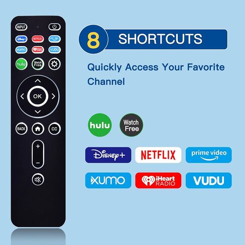 Universal Backlit Remote XRT260 for All Vizio Smart TVs with Shortcut Buttons Disney, Netflix, Hulu, XUMO, VEDU, iHeart Radio and More in Saudi Arabia