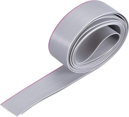 uxcell IDC Wire Flat Ribbon Cable 2m/6.6ft Length 1.27mm Pitch 10 Pins Gray for JTAG/ISP Connecting in Saudi Arabia