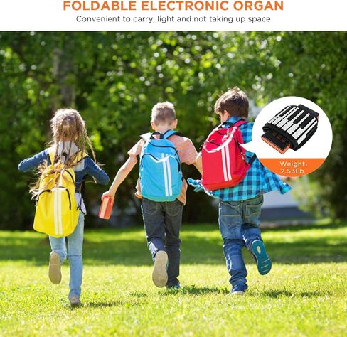 Hami Piano Keyboard,88 Keys Electric Keyboard Piano Semi-Weighted Digital Piano Foldable Keyboard with Bluetooth MIDI Sustain Pedal,Music Sheet Holder,Carrying Bag in Saudi Arabia