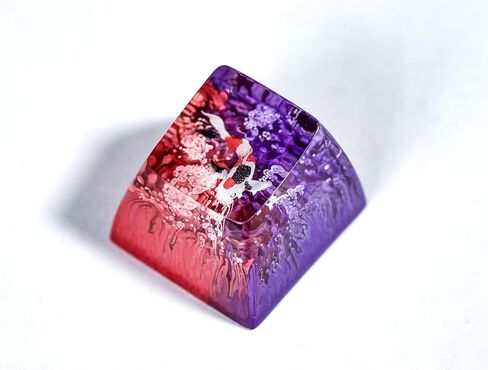 DATKEY Purple Orange Background koi Artisan Keycap Koi Resin Keyboard Keycaps Cute Keycaps Artisan Keycap Aesthetic Keycaps Custom Keycaps Koi Gifts for Gaming Lover Gamer Man On Anniversary Birthday in Saudi Arabia