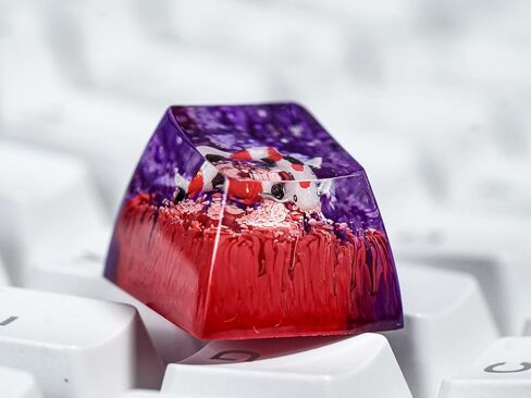 DATKEY Purple Orange Background koi Artisan Keycap Koi Resin Keyboard Keycaps Cute Keycaps Artisan Keycap Aesthetic Keycaps Custom Keycaps Koi Gifts for Gaming Lover Gamer Man On Anniversary Birthday in Saudi Arabia
