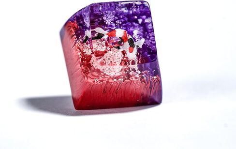 DATKEY Purple Orange Background koi Artisan Keycap Koi Resin Keyboard Keycaps Cute Keycaps Artisan Keycap Aesthetic Keycaps Custom Keycaps Koi Gifts for Gaming Lover Gamer Man On Anniversary Birthday in Saudi Arabia