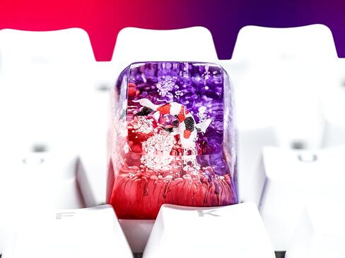 DATKEY Purple Orange Background koi Artisan Keycap Koi Resin Keyboard Keycaps Cute Keycaps Artisan Keycap Aesthetic Keycaps Custom Keycaps Koi Gifts for Gaming Lover Gamer Man On Anniversary Birthday in Saudi Arabia