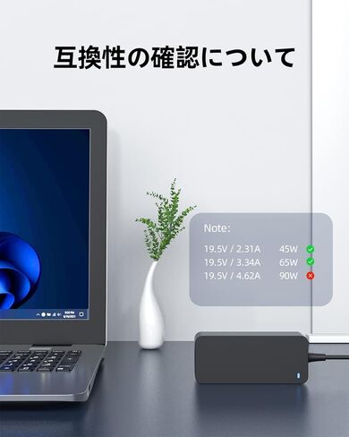 محول شاحن التيار المتردد Nicpower المدرج من UL مناسب لسلك إمداد الطاقة للكمبيوتر المحمول Dell Latitude 3590 3490 3390 in Saudi Arabia