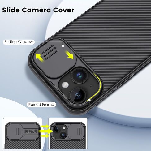Nillkin Magnetic for iPhone 16 Pro Max Case, Upgraded Slide Camera Cover, Compatible with Magsafe, Slim Shockproof Protective Phone Case for 16 Pro Max 6.9 inch, Black in Saudi Arabia