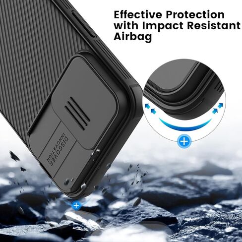 Nillkin Magnetic for iPhone 16 Pro Max Case, Upgraded Slide Camera Cover, Compatible with Magsafe, Slim Shockproof Protective Phone Case for 16 Pro Max 6.9 inch, Black in Saudi Arabia