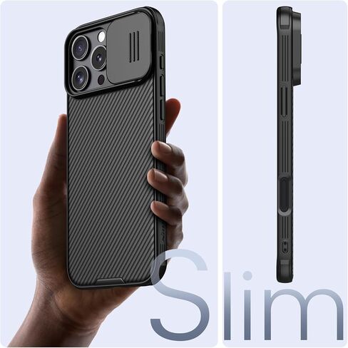 Nillkin Magnetic for iPhone 16 Pro Max Case, Upgraded Slide Camera Cover, Compatible with Magsafe, Slim Shockproof Protective Phone Case for 16 Pro Max 6.9 inch, Black in Saudi Arabia