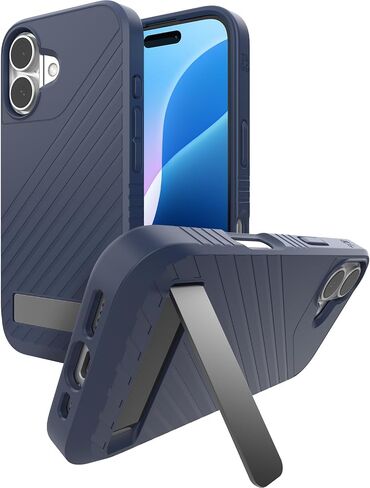 ZAGG Denali Snap with Kickstand for iPhone 16 Pro Max - 16ft Drop Protection, MagSafe Compatible, Graphene Reinforced, Dual Layer Protection, Recycled Materials, Black in Saudi Arabia