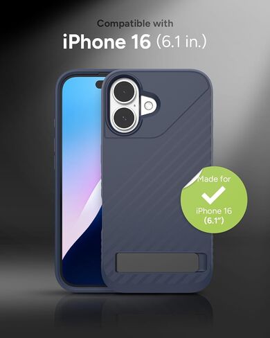 ZAGG Denali Snap with Kickstand for iPhone 16 Pro Max - 16ft Drop Protection, MagSafe Compatible, Graphene Reinforced, Dual Layer Protection, Recycled Materials, Black in Saudi Arabia