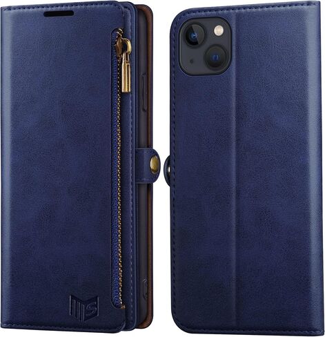 جراب محفظة SUANPOT لهاتف iPhone 14 Plus مقاس 6.7 بوصة 【حجب RFID】【فتحة للبطاقات 9 جيوب】، حامل بطاقة الائتمان قابل للطي وسحاب من جلد البولي يوريثان غطاء واقٍ للنساء والرجال لهاتف Apple 14 Plus باللون الأرجواني in Kuwait