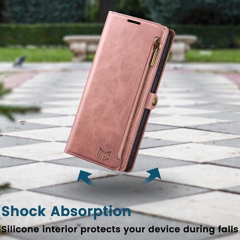 SUANPOT for iPhone 14 Plus 6.7 inch Wallet case 【RFID Blocking】【9 Card Slot】【Pocket】,Credit Card Holder Flip Folio Book Zipper PU Leather Protective Cover Women Men for Apple 14 Plus Phone case Purple in Kuwait