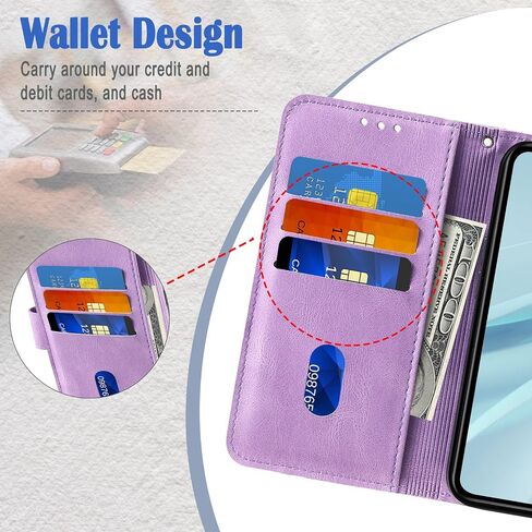 Case for Galaxy A32 5G, Wallet Case for Samsung Galaxy A32 5G, PU Leather Magnetic Cover with TPU Shockproof Interior Bumper, Purple in Saudi Arabia