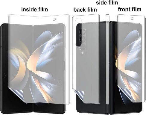 (2 Sets 8 PCS) Screen Protector Designed for Samsung Galaxy Z Fold 4, 2 PCS Front Matte Screen Protector and 2 PCS Inside Screen Protector with 2 PCS Back Film with 2 PCS Side Soft Film Suit for Galaxy Z Fold 4 5G Full Covered Anti-Glare in Saudi Arabia