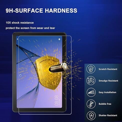 YINOVEEN 2 واقي شاشة من الزجاج المقسى لجهاز Doogee U10 Pro / U10 / U9 مقاس 10.1 بوصة، 9H، واقي شاشة من الزجاج المقسى in Kuwait