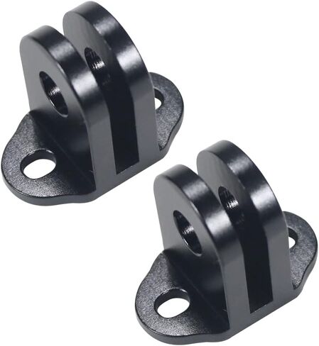 FEICHAO Tripod Mount Adapter Base Dual Port Interface with M3 Screw Aluminum Alloy Compatible with GoPro Hero 10 9 8, Action 2 Camera Cage (2Pcs) in Saudi Arabia