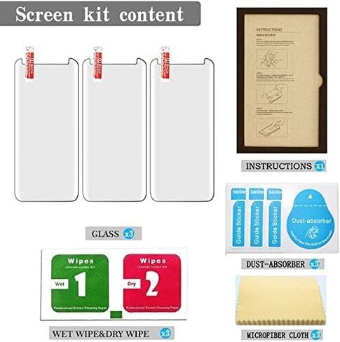 [عبوة من 3 قطع] واقي شاشة حافة لهاتف Samsung Galaxy S8 Plus، طبقة حماية من الزجاج المقوى ثلاثي الأبعاد من الزجاج المنحني عالي الدقة، عالي الوضوح (Stealth) شفاف لهاتف Samsung Galaxy S8 Plus مقاس 6.2 بوصة in Kuwait