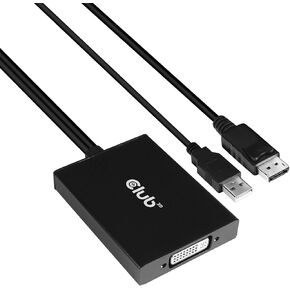 محول Club 3D DisplayPort إلى DVI-D Dual Link HDCP Off Active Male/B باللون الأسود in Kuwait