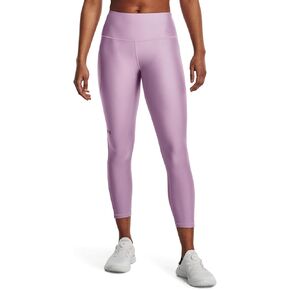 سروال نسائي من Under Armour HeatGear Armor عالي الخصر مانع للانزلاق عند الكاحل، (174) أوركيد طازج / / أسود، X-Large