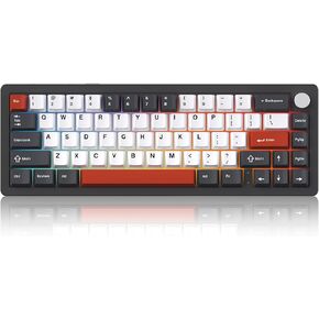 لوحة مفاتيح ألعاب ميكانيكية لاسلكية من سلسلة EMB Nabi NB1 65%، 66 مفتاحًا، ألومنيوم CNC، RGB، قابلة للتبديل السريع، 4600 مللي أمبير، مفاتيح خطية للحليب، سلكية/بلوتوث/2.4G (وردي/وردي)