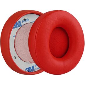 Replacement Solo Pro Earpads Ear Pads Protein Leather Ear Cushion Repair Parts Compatible with Beats Solo Pro Wireless Noise Cancelling On-Ear Headphones (Red)