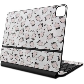 غلاف لامع لامع متوافق مع لوحة مفاتيح Apple Magic Keyboard لجهاز iPad Air 11 بوصة (M2) 2024 - Raining Cats - غطاء واقٍ من الفينيل الفاخر 3M - سهل الاستخدام | صُنع في الولايات المتحدة الأمريكية بواسطة MightySkins