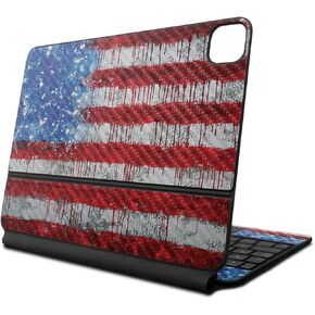 Carbon Fiber Skin Compatible with Apple Magic Keyboard for iPad Air 11-inch (M2) 2024 - Colors Dont Run - Premium 3M Vinyl Protective Decal Cover - Easy to Apply | Crafted in The USA by MightySkins