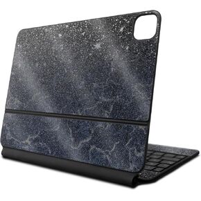 Glossy Glitter Skin Compatible with Apple Magic Keyboard for iPad Air 11-inch (M2) 2024 - Dark Shimmer Marble - 3M Vinyl Protective Decal Cover - Easy to Apply | Crafted in The USA by MightySkins