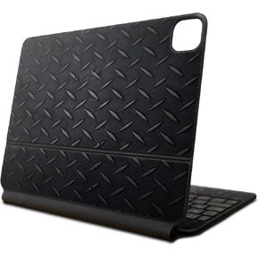 Skin Compatible with Apple Magic Keyboard for iPad Air 11-inch (M2) 2024 - Black Diamond Plate - Premium 3M Vinyl Protective Wrap Decal Cover - Easy to Apply | Crafted in The USA by MightySkins