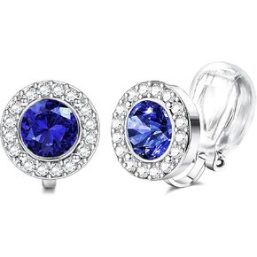 Thunaraz Elegant Clip on Earrings for Women Crystal Teardrop Wedding Earrings Clip on Rhinestone Formal Chandelier Dangle Earrings for Brides Bridesmaids Non Pierced Jewelry