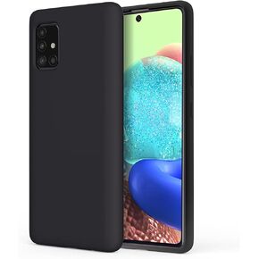 for Galaxy A71 5G Case, for Samsung A71 5G Case Liquid Silicone Case Soft Silicone Gel Rubber Bumper Slim Fit Shockproof Protective Phone Case for Samsung Galaxy A71 5G, Black