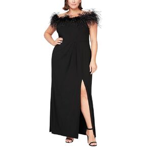 Alex Evenings Women's Long Off The Shoulder Dress