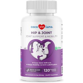 Hemp Hip and Joint Supplement for Dogs - 90 Soft Chews - with Green Lipped Mussel, Glucosamine, Turmeric, Fish Oil, MSM and Yucca Schidigera