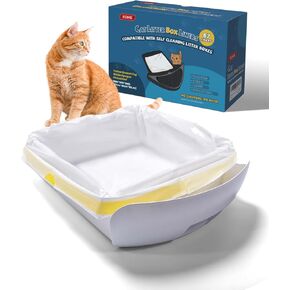 KONE Litter Box Liners Compatible with Litter Box Robot 3/4, 30 lb Capacity Drawstring Cat Litter Waste Liner Bags, Cat Waste Bags for Automatic Cleaning Litter Boxes (26x16in-3Rolls)