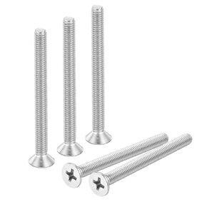 uxcell 30 pcs M6-1x30 Machine Screws Phillips Pan Cross Head Screws Fasteners Bolts 304 Stainless Steel Silver for Wall Socket,House Repairs