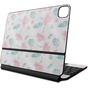 Glossy Glitter Skin Compatible with Apple Magic Keyboard for iPad Air 11-inch (M2) 2024 - Paper Flowers - Premium 3M Vinyl Protective Decal Cover - Easy to Apply | Crafted in The USA by MightySkins