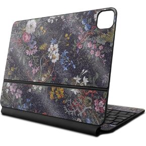 Glossy Glitter Skin Compatible With Apple Magic Keyboard for iPad Air 11-inch (M2) 2024 - Midnight Blossom - Premium 3M Vinyl Protective Decal Cover - Easy To Apply | Crafted in the USA by MightySkins