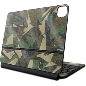 Glossy Glitter Skin Compatible with Apple Magic Keyboard for iPad Air 11-inch (M2) 2024 - Polygonal Camo - Premium 3M Vinyl Protective Decal Cover - Easy to Apply | Crafted in The USA by MightySkins