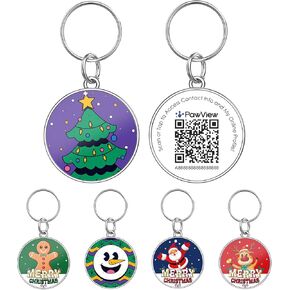 TN106 Christmas Series QR Code Pet ID Tag Gingerbread Man